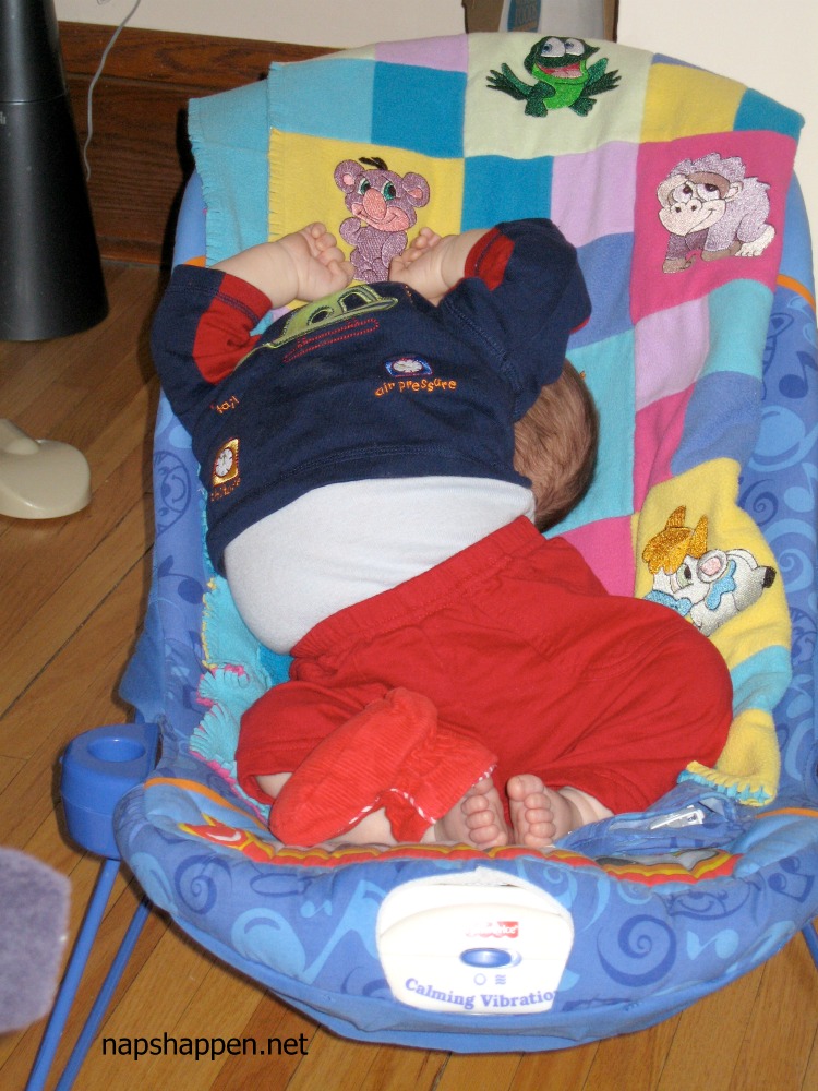 child naps in strange position